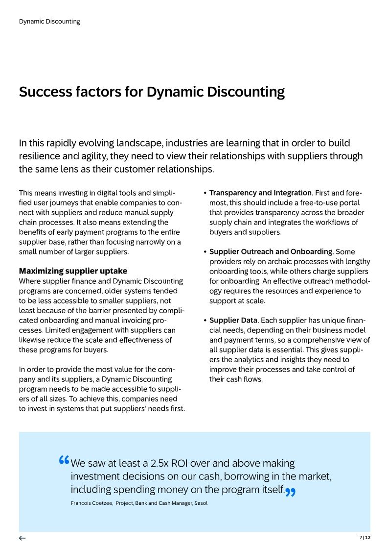 Dynamic Discounting: the key to early payments