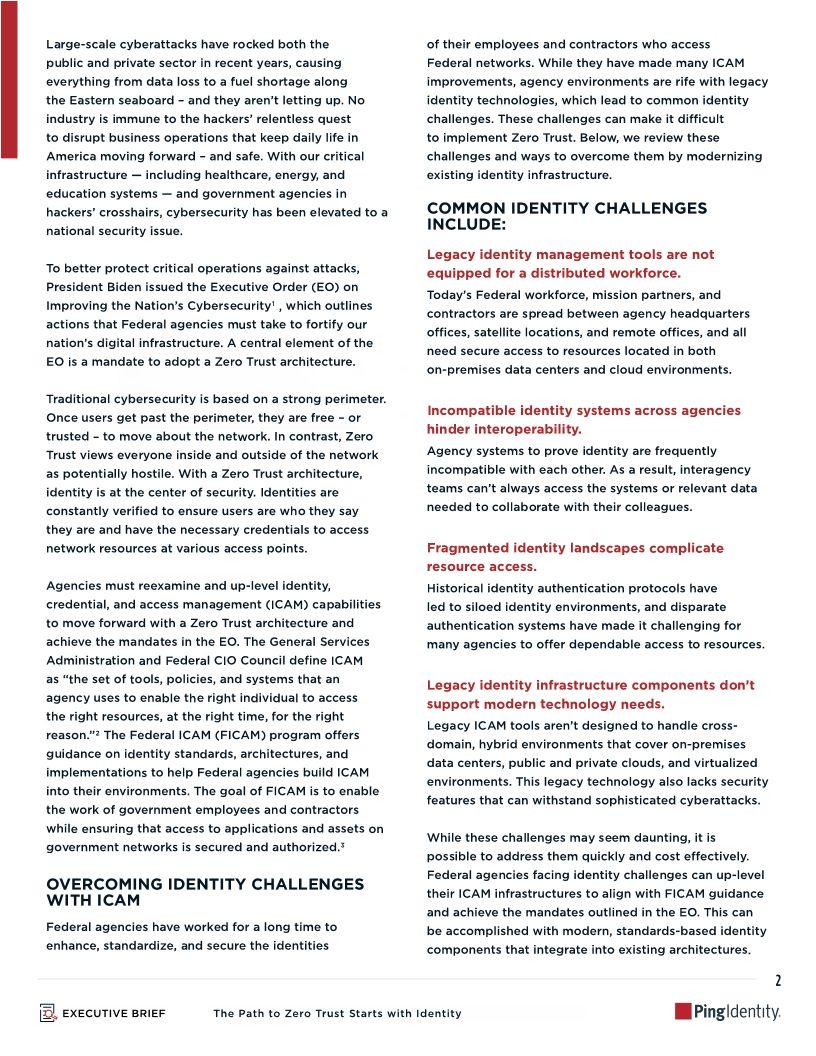 The Path to Zero Trust Starts with Identity