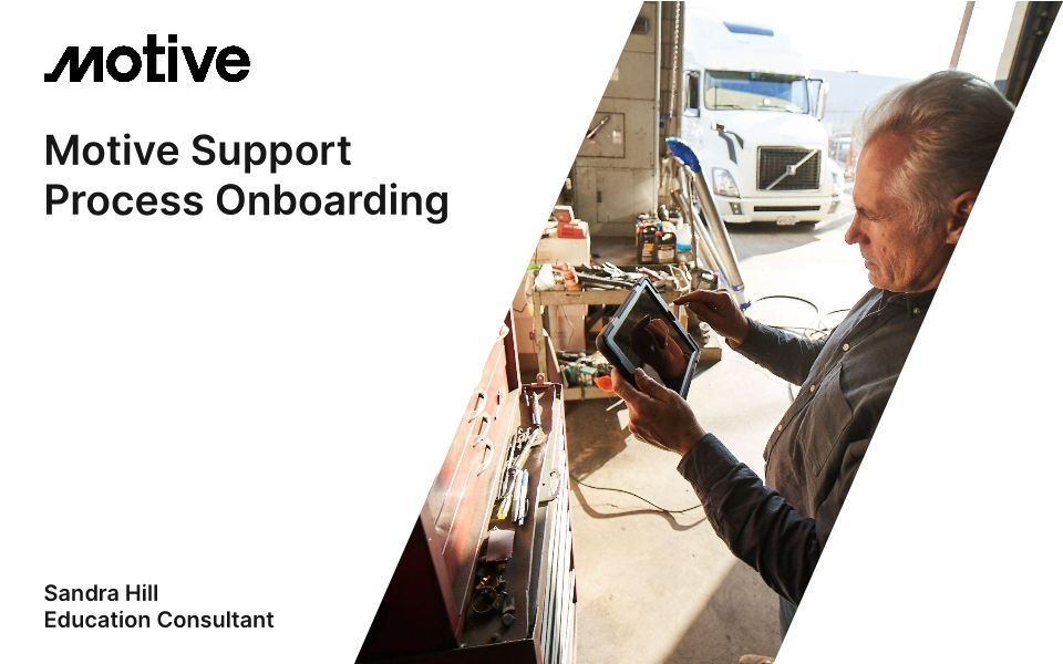 Motive Support Process Onboarding