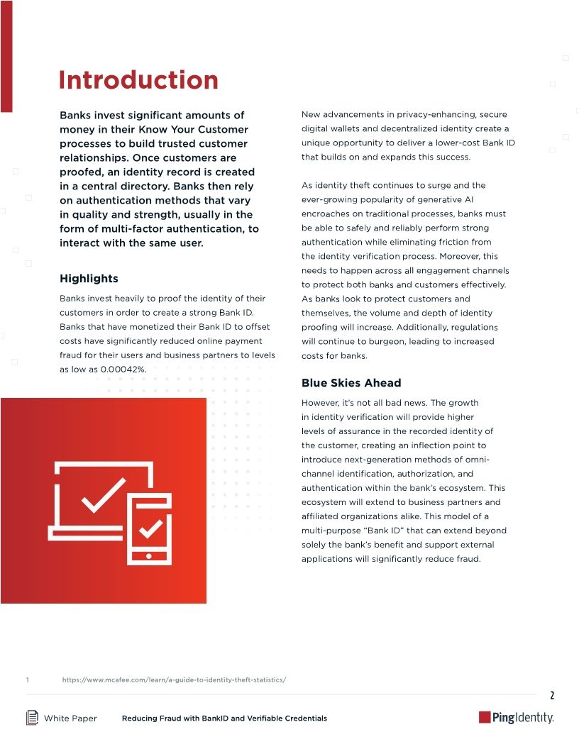 Reducing Fraud with BankID and Verifiable Credentials