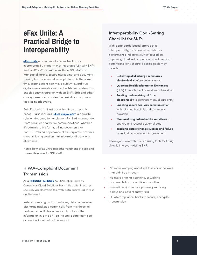 Beyond Adoption: Making EHRs Work for Skilled Nursing Facilities