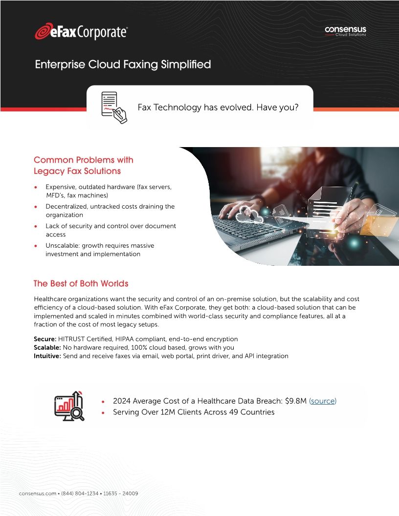 eFax Corporate® for Healthcare