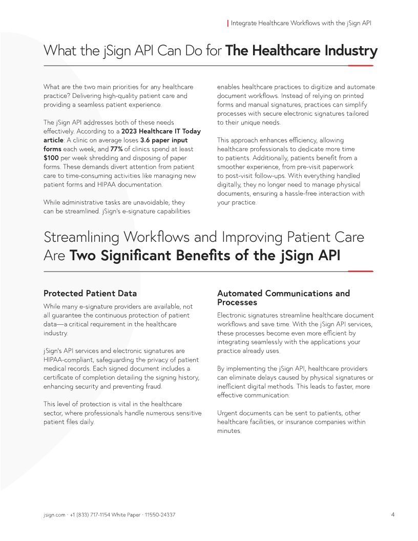 Integrate Healthcare Workflows with jSign APIs