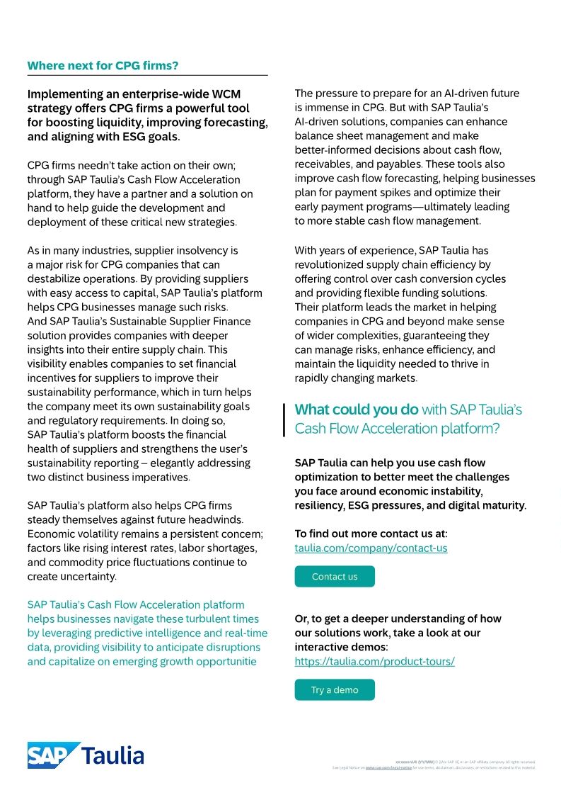 Consumer Packaged Goods Article