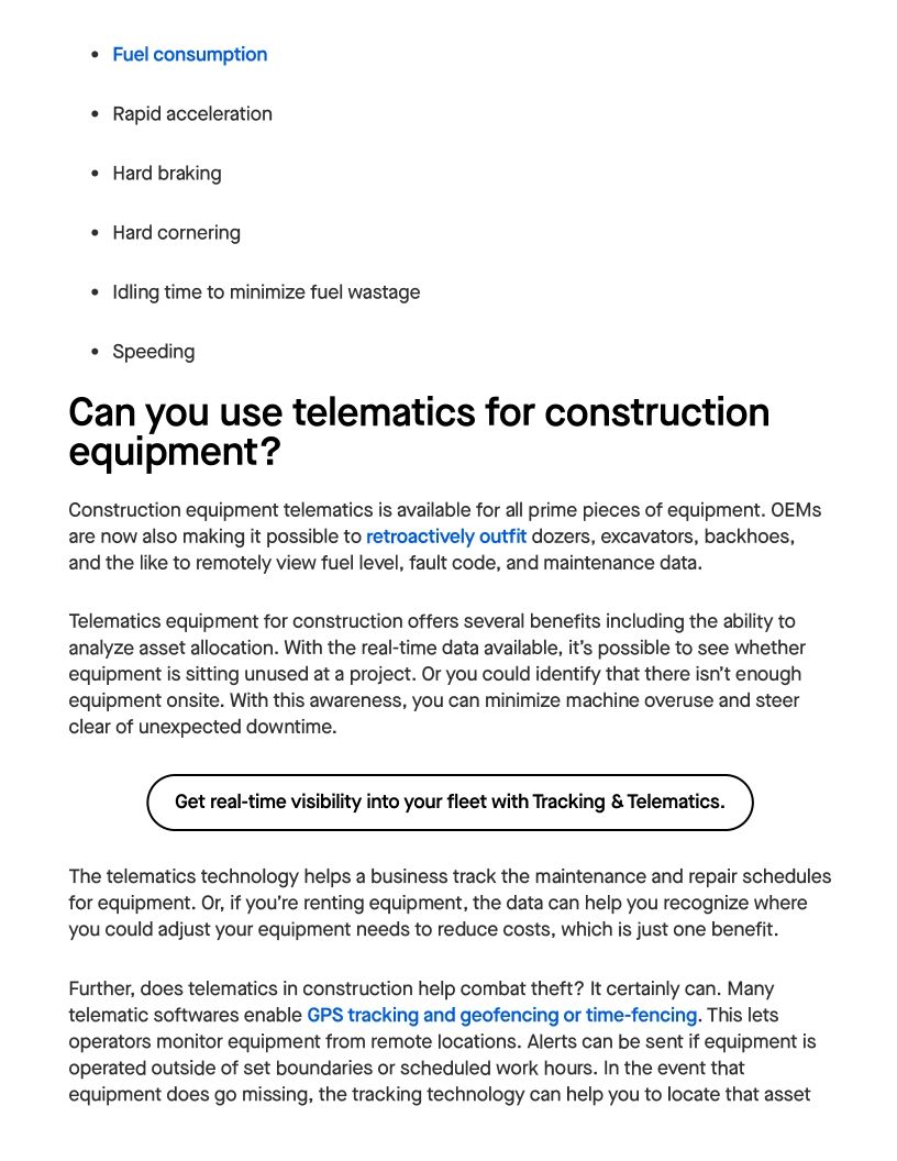 How to use Telematics in Construction