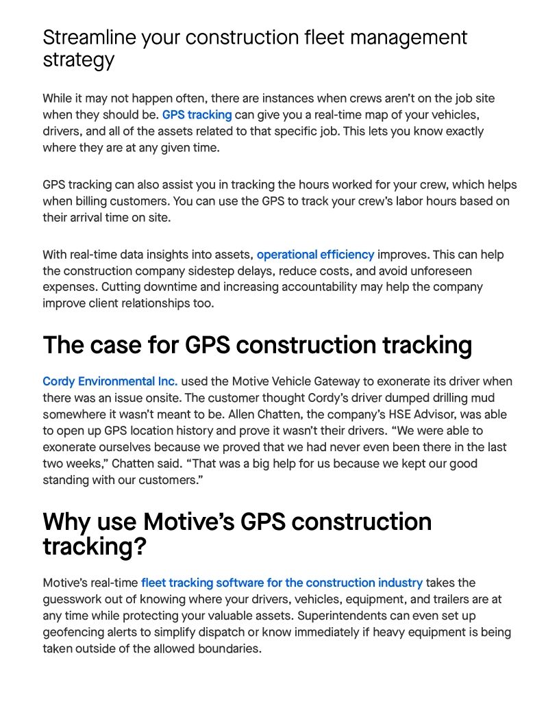 How the Construction Industry Benefits from GPS Tracking