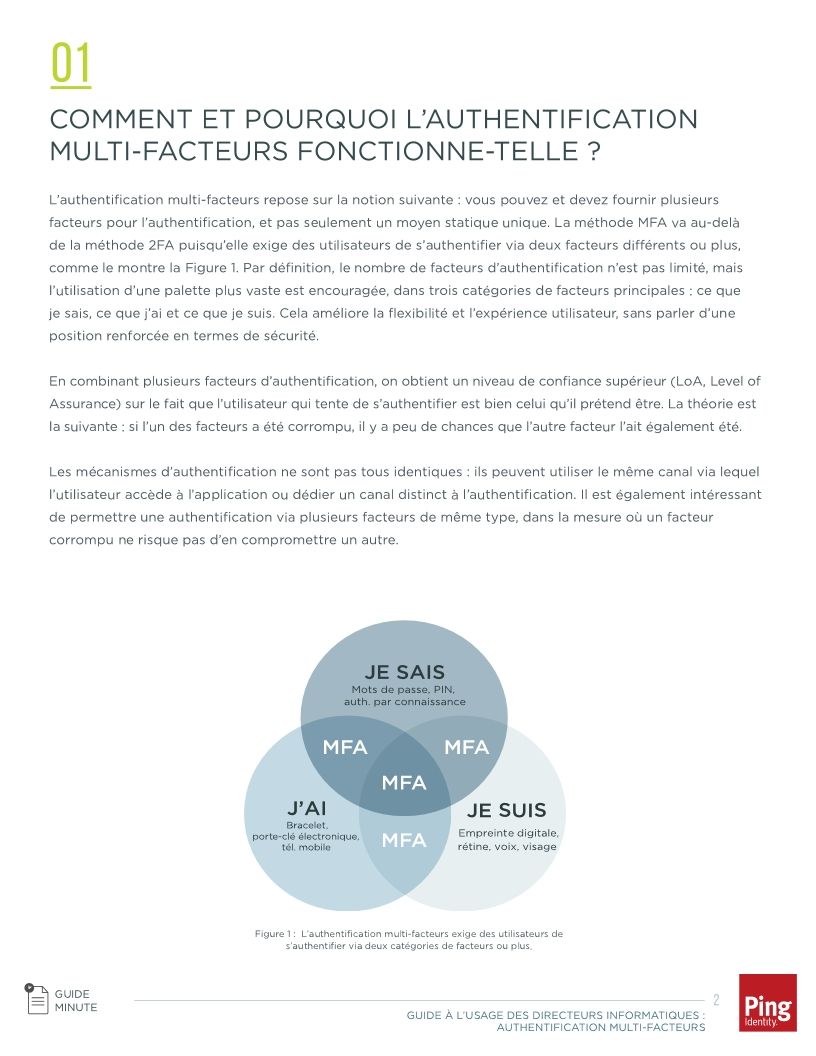 Guide à l'usage des directeurs informatiques : MFA