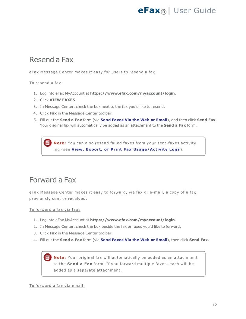 eFax® User Guide