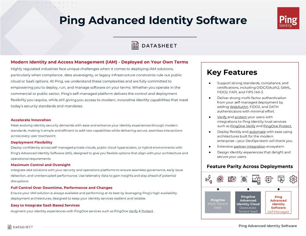 Ping Advanced Identity Software