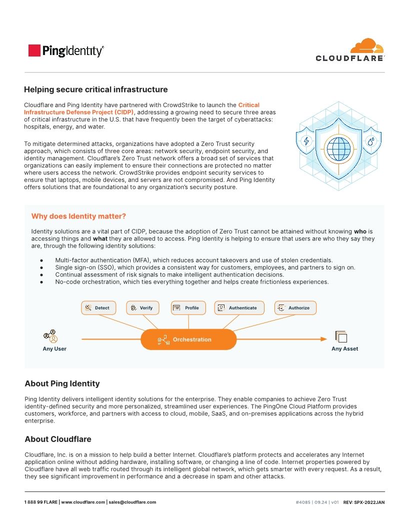 Ping + Cloudflare: Enabling Zero Trust Identity-defined Security for the Modern enterprise
