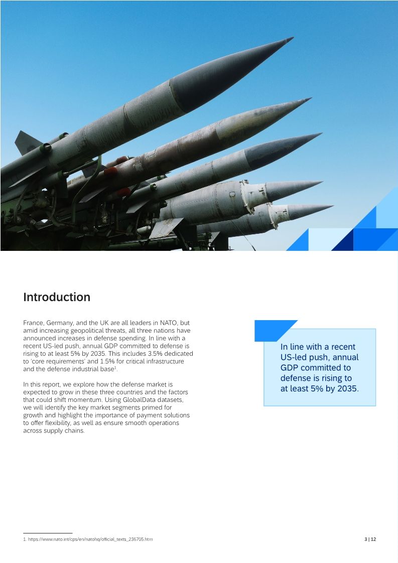 Defense in Europe: The key market drivers in France, Germany, and the UK