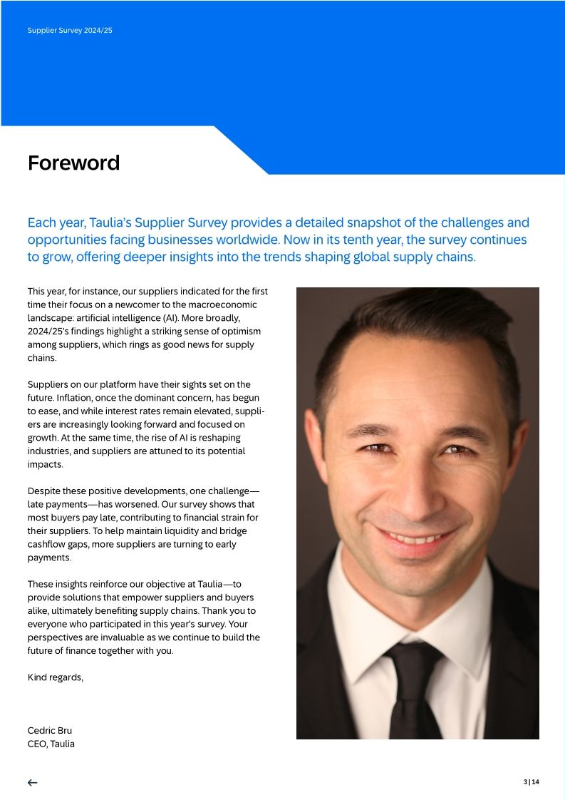 Supplier Survey 2024/25