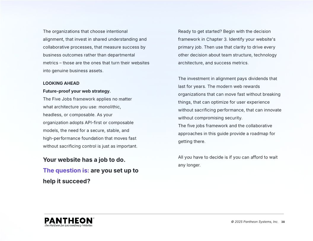 The Five Jobs of the Modern Web