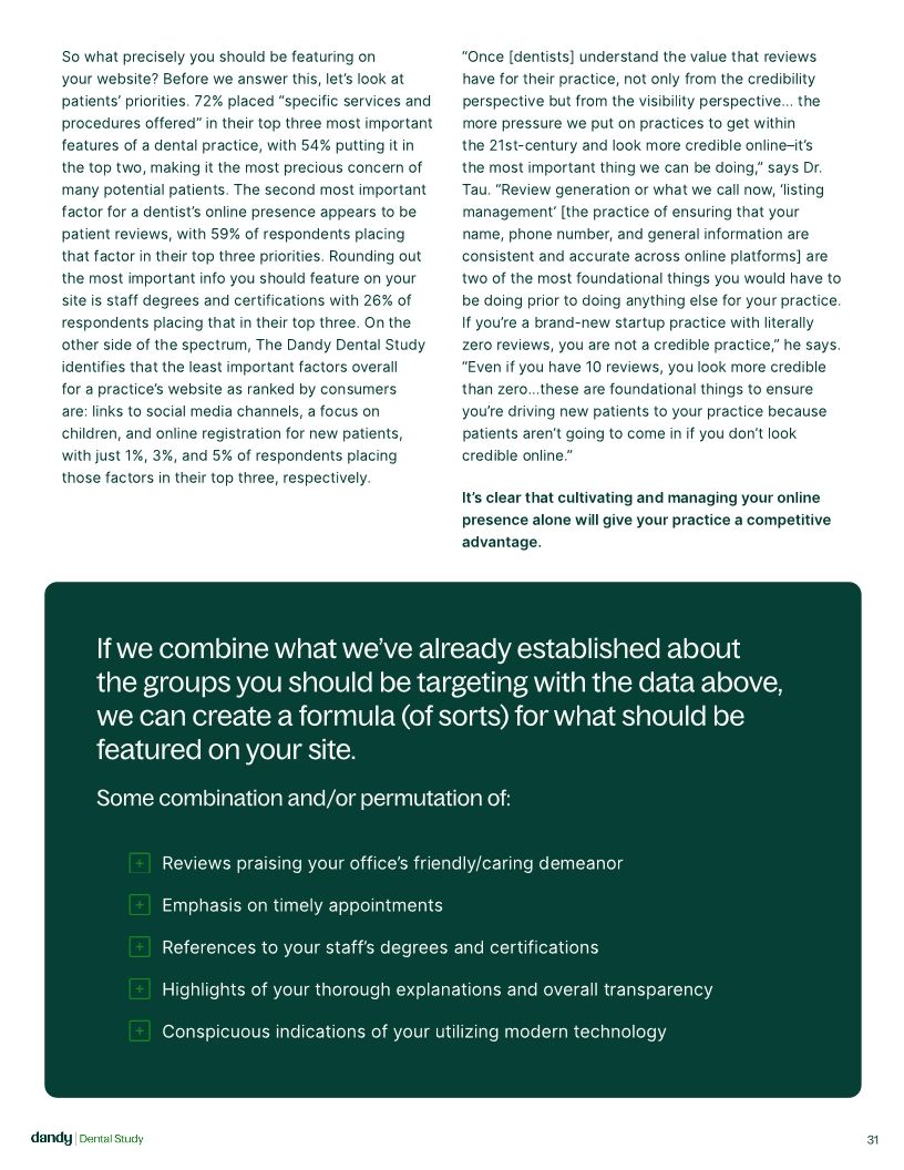 Dandy Dental Study Patient Experience