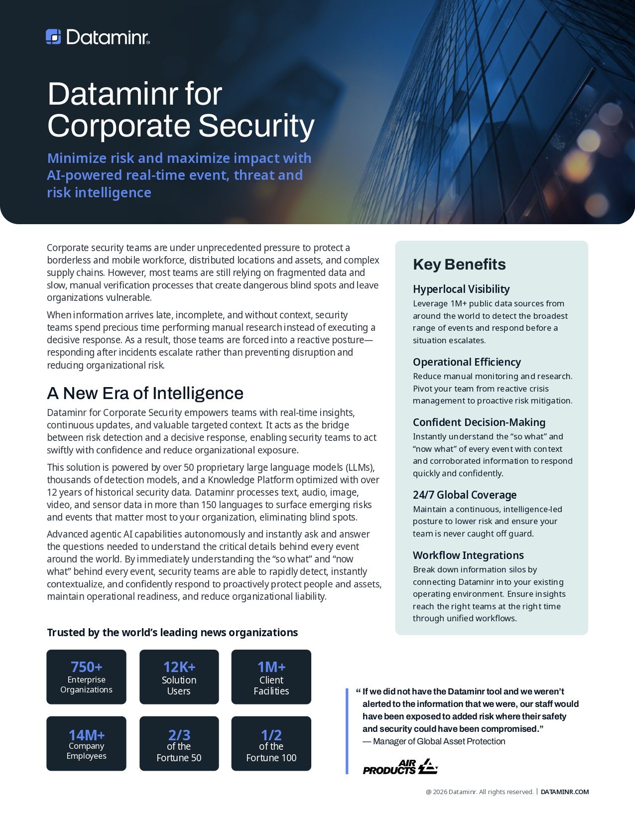 Dataminr for Corporate Security Datasheet