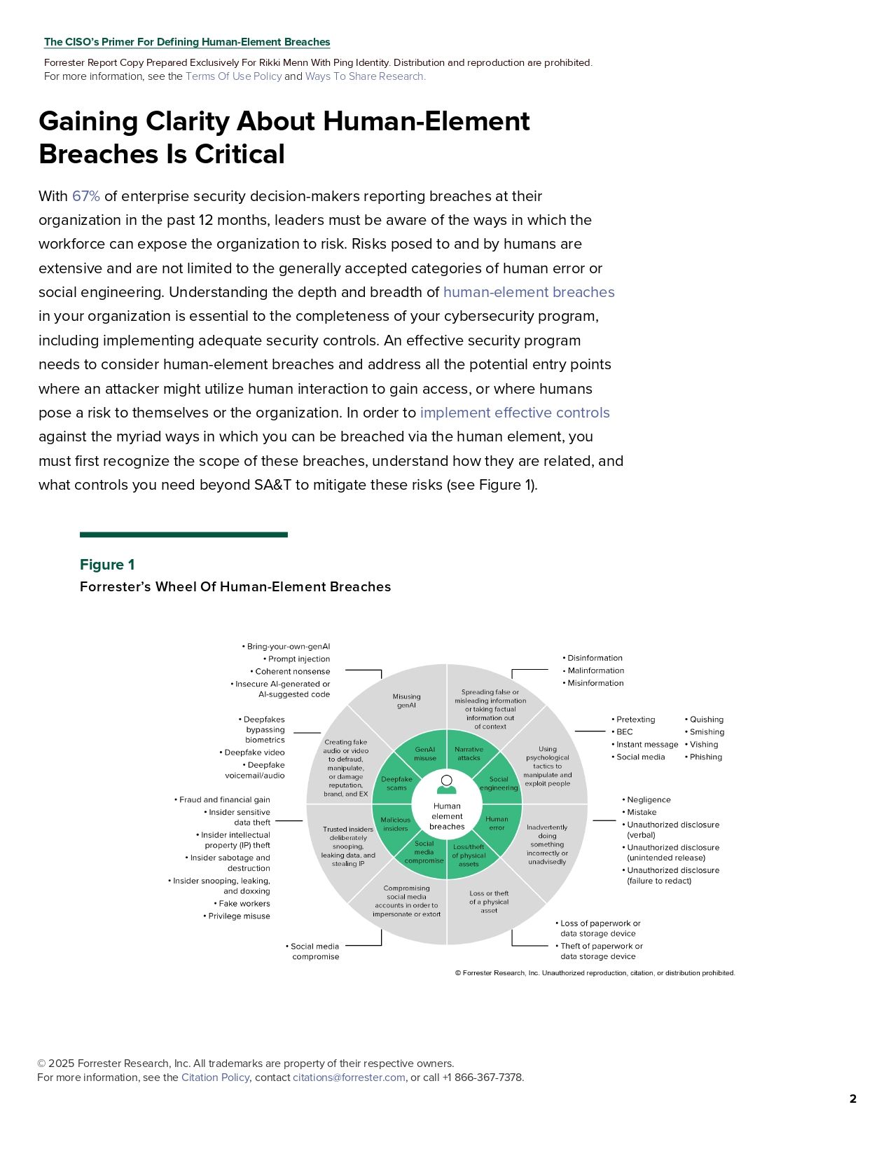 Forrester Essentials Report: The CISO’s Primer For Defining Human-Element Breaches