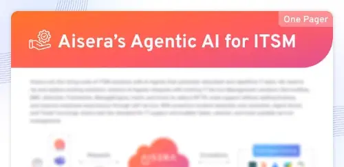 Agentic AI for ITSM | Aisera One Pager