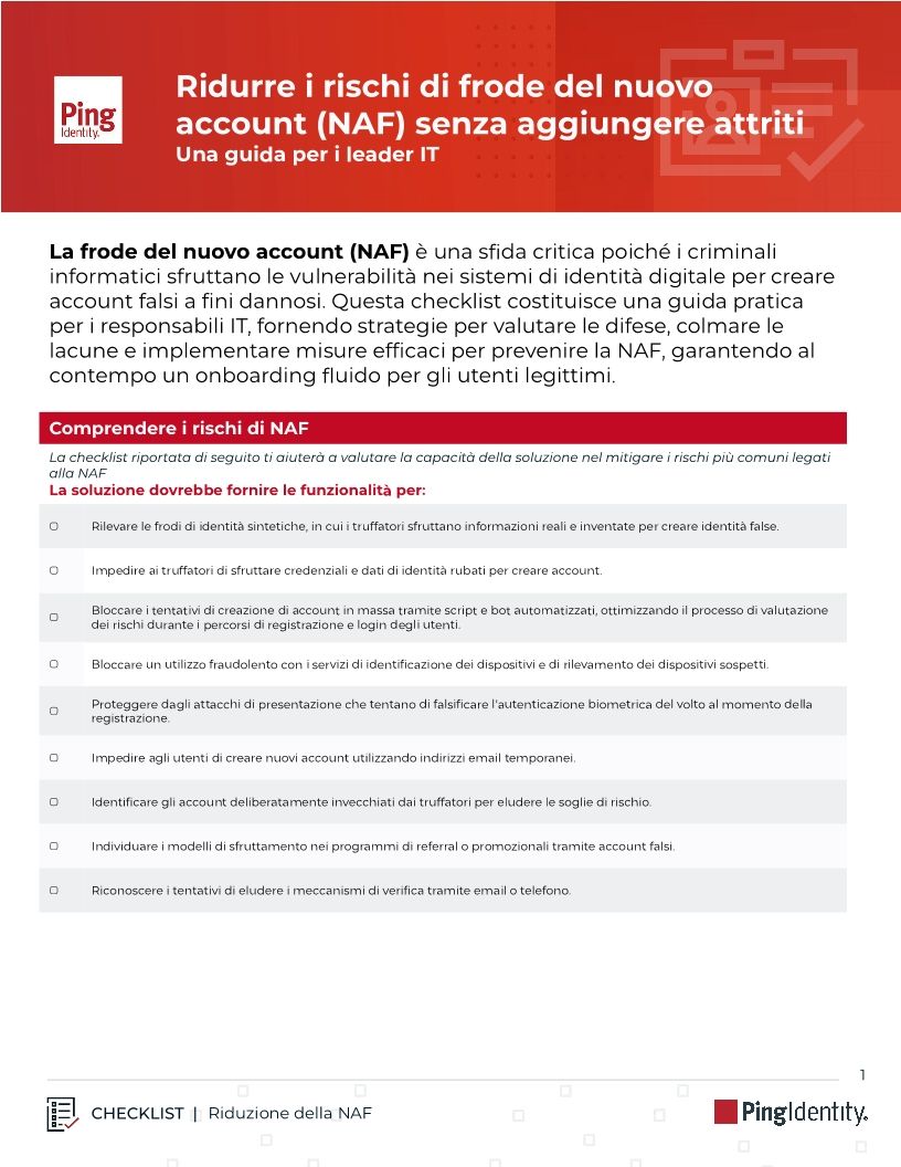 Ridurre i rischi di frode del nuovo account (NAF) senza aggiungere attriti: Una guida per i leader IT