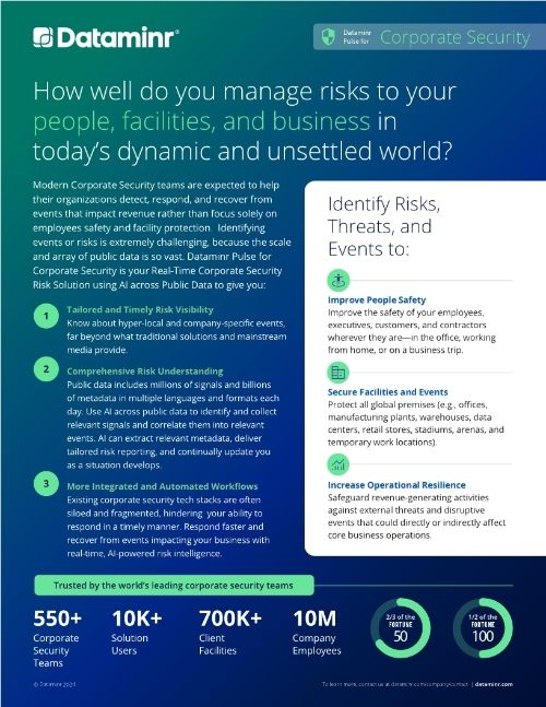 How well do you manage risks to your people, facilities, and business in today&rsquo;s dynamic and unsettled world?