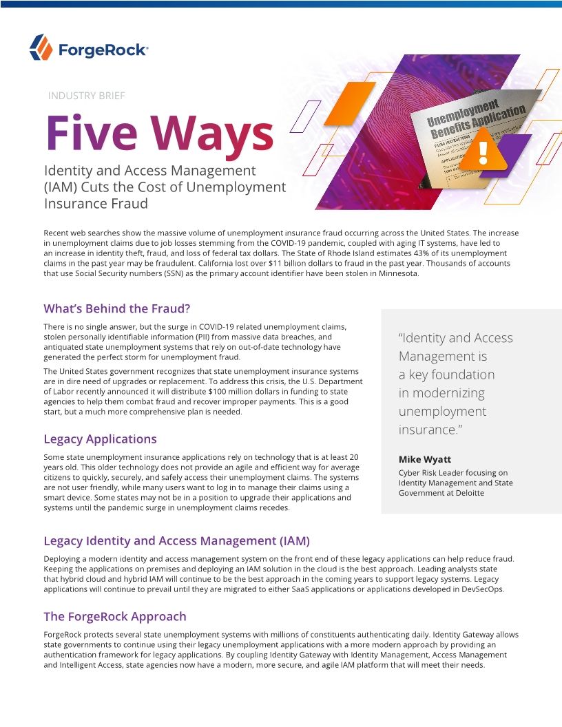 Five Ways Identity and Access Management (IAM) Cuts the Cost of Unemployment Insurance Fraud