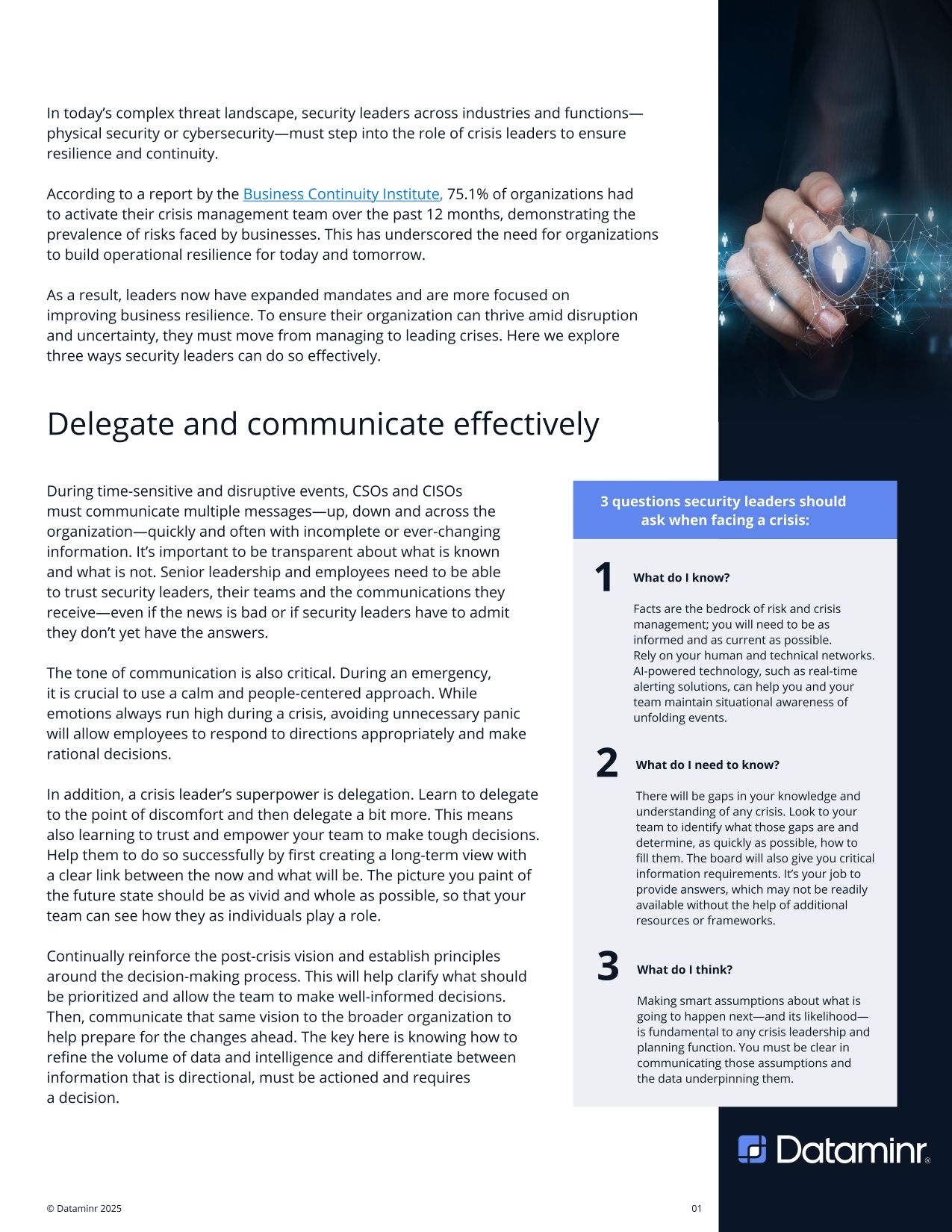 Leading Through Crisis: A Guide for Security Leaders