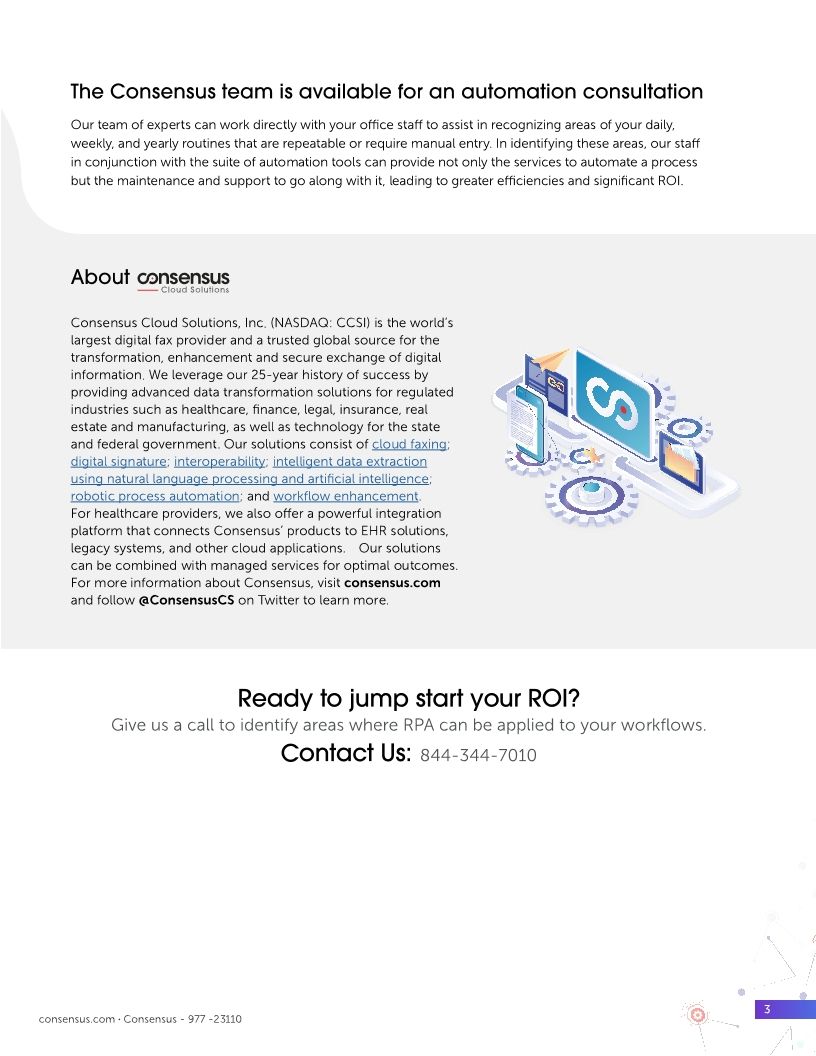 Consensus RPA for Finance and Revenue Cycle Management (RCM)
