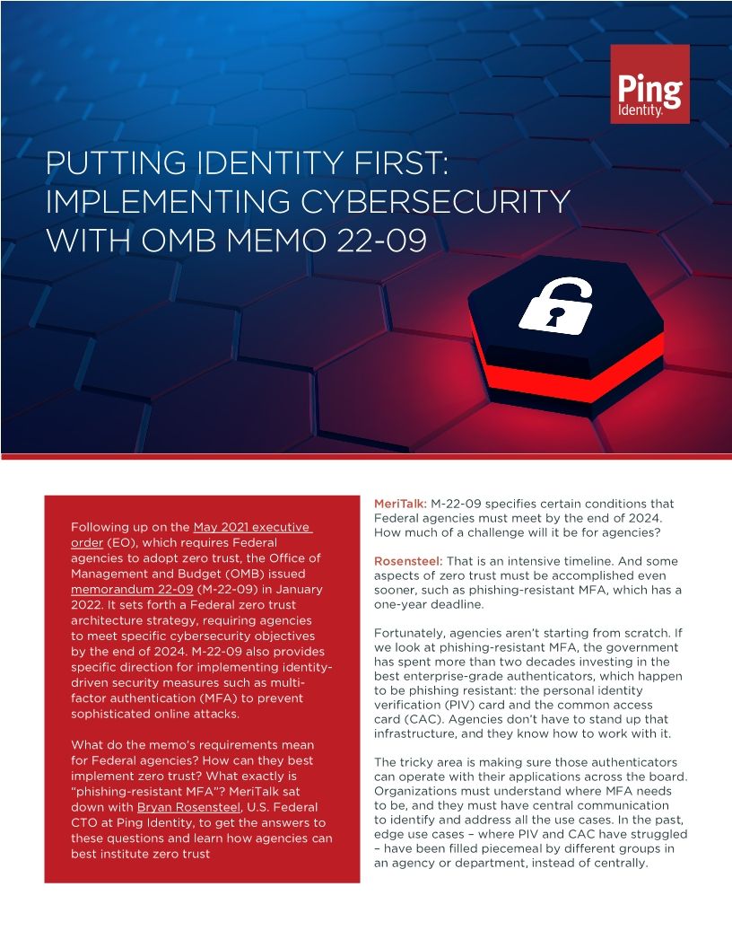Putting Identity First: Implementing Cybersecurity with OMB M-22-09