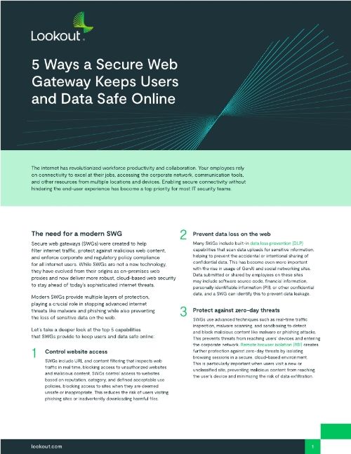 5 Ways a Secure Web Gateway Keeps Users and Data Safe Online