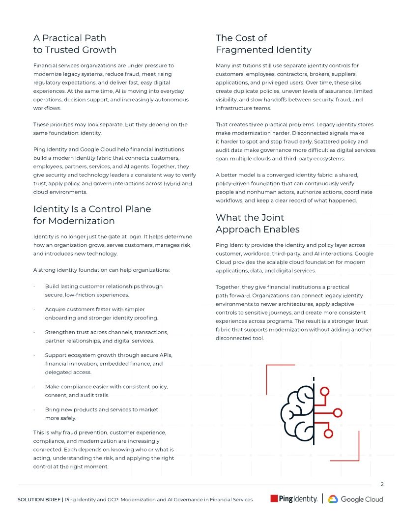 Ping Identity and GCP: Modernization and AI Governance in Financial Services