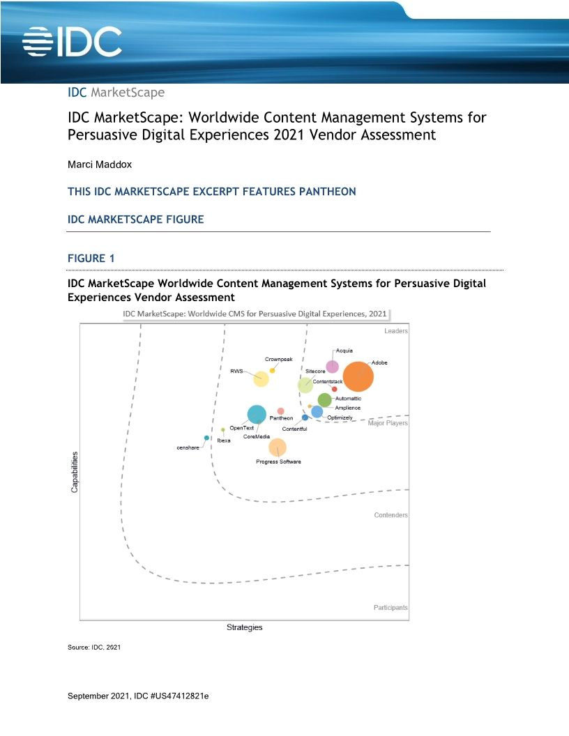 IDC MarketScape: Worldwide Content Management Systems for Persuasive Digital Experiences