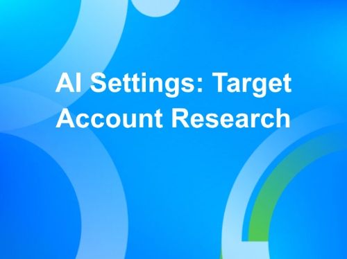 AI Settings: Target Account Research
