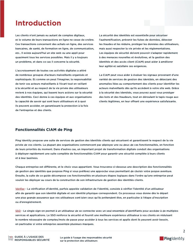 Le guide à l’usage des responsables sécurité sur la protection des utilisateurs