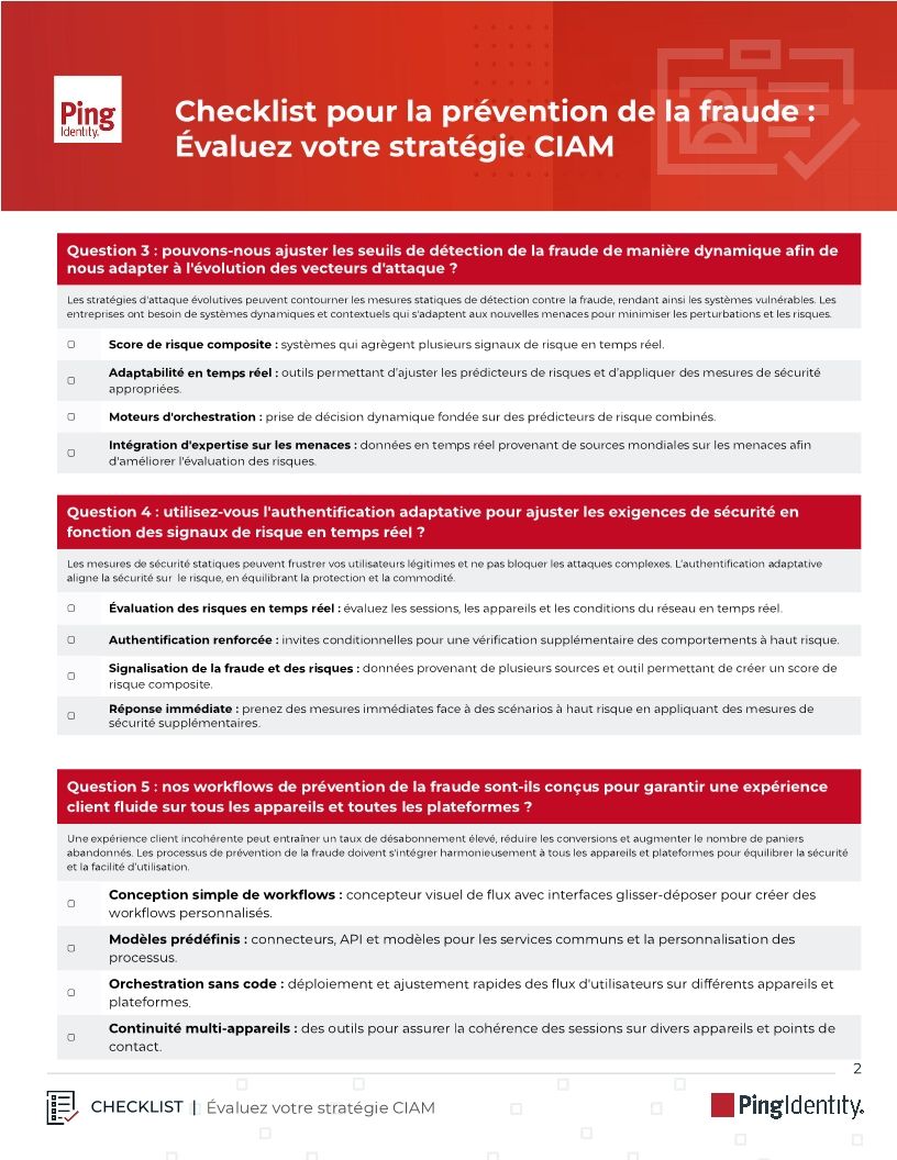 Checklist pour la prévention de la fraude : évaluez votre stratégie CIAM