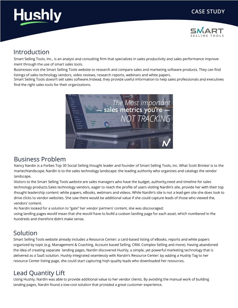 Case Study: Smart Selling Tools