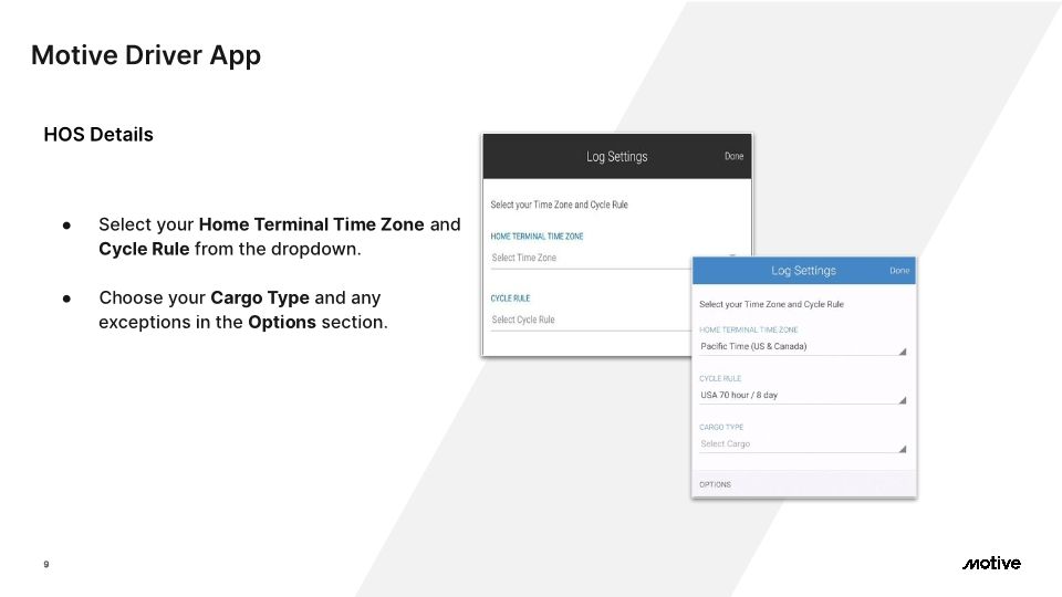 Motive Driver App - Cx Onboarding