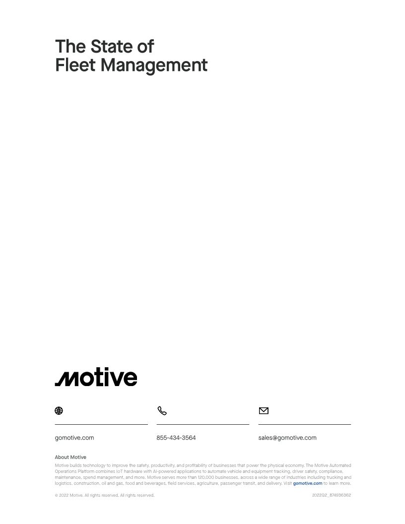 State of Fleet Management Report
