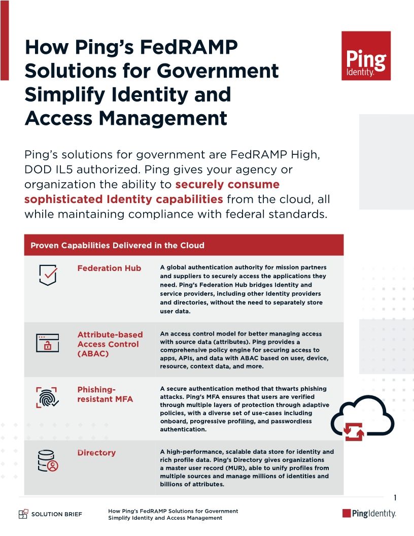 How Ping’s FedRAMP Solutions for Government Simplify Identity and Access Management