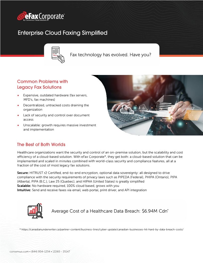 eFax Corporate&reg; for Healthcare