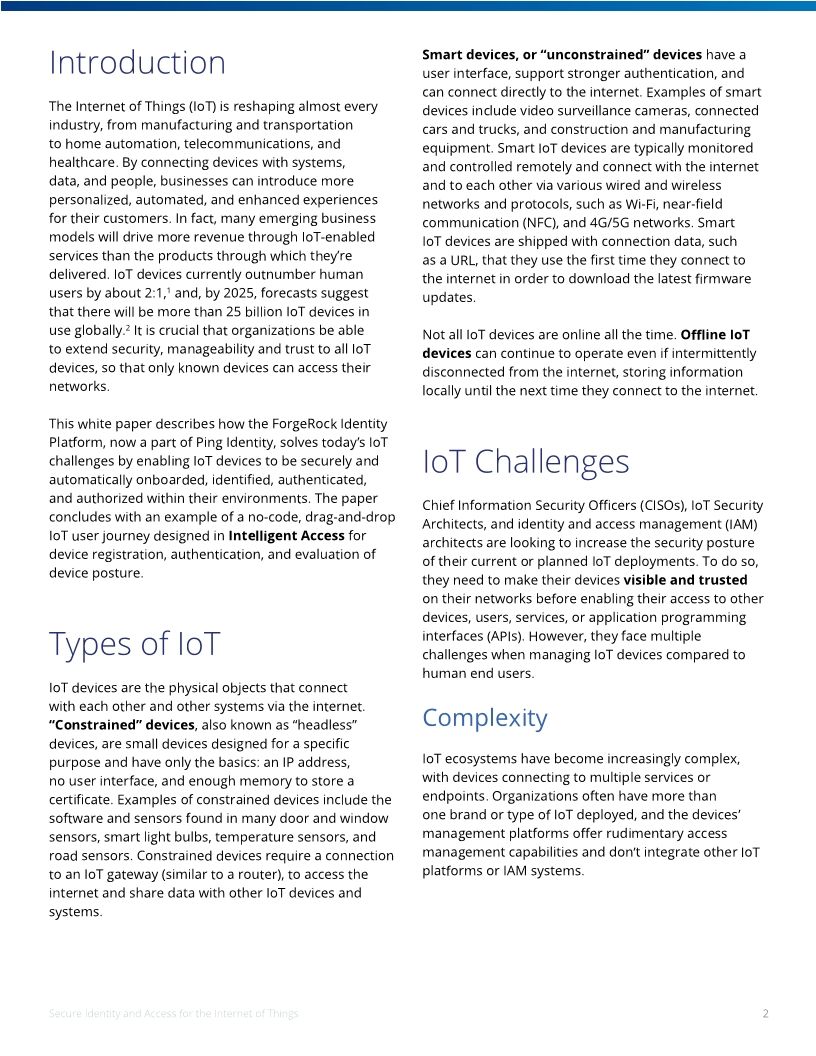 Secure Identity and Access for the Internet of Things