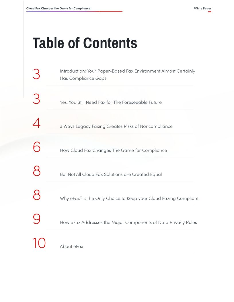 Cloud Fax Changes the Game for Compliance | White Paper