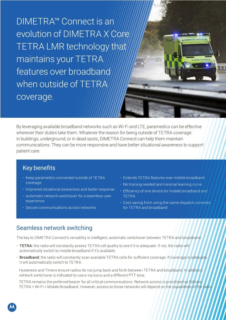 Solution guide for DIMETRA X Core end users - Ambulance