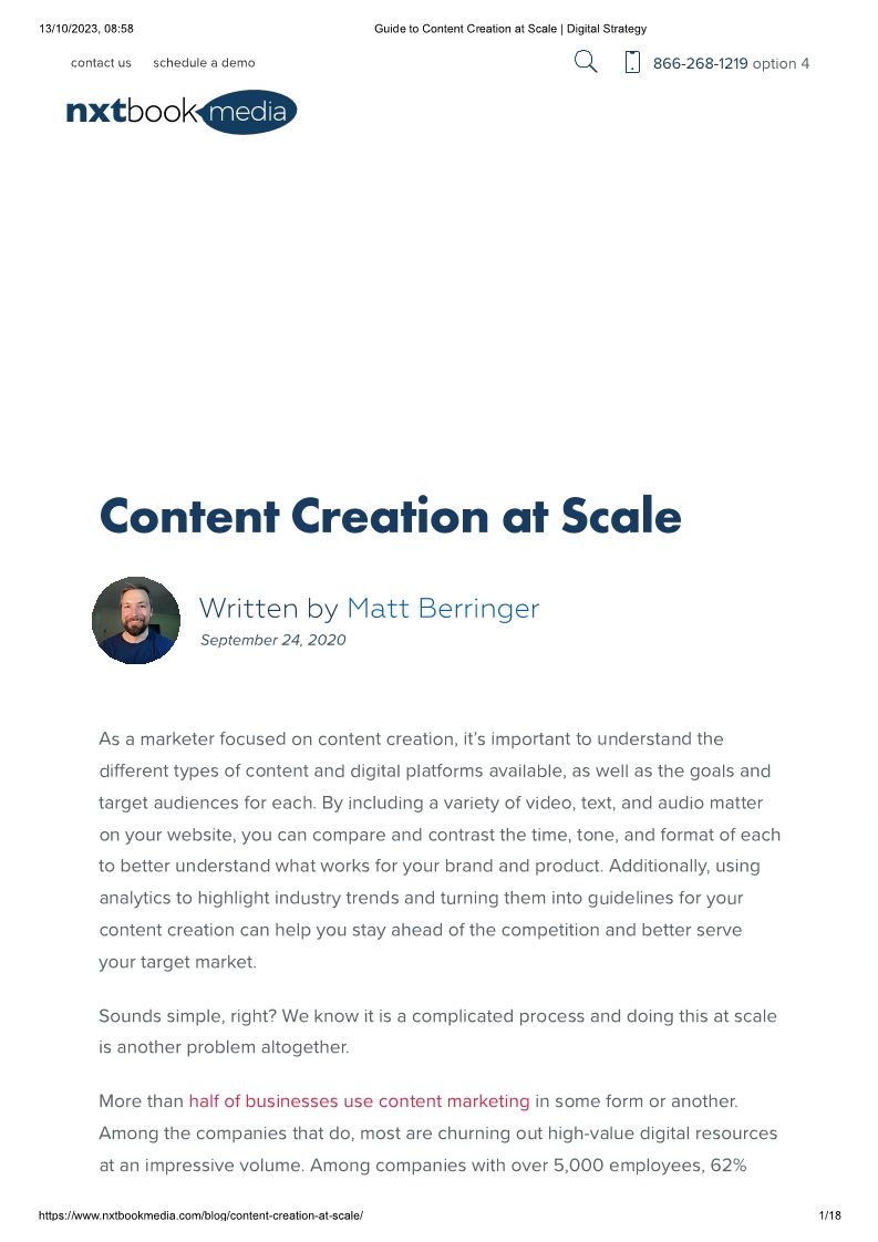 Content Creation at Scale