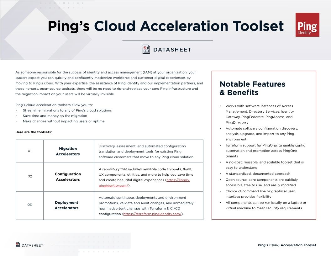 Ping’s Cloud Acceleration Toolset