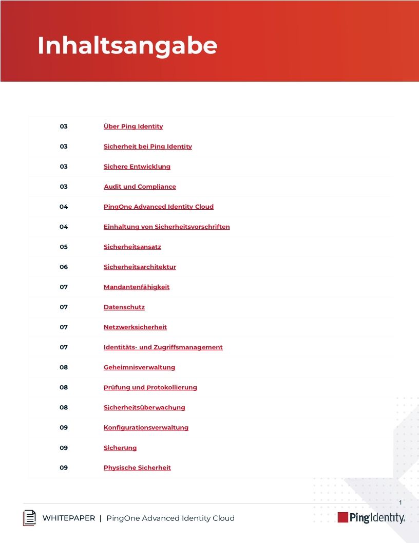 PingOne Advanced Identity Cloud: Sicherheit und Compliance