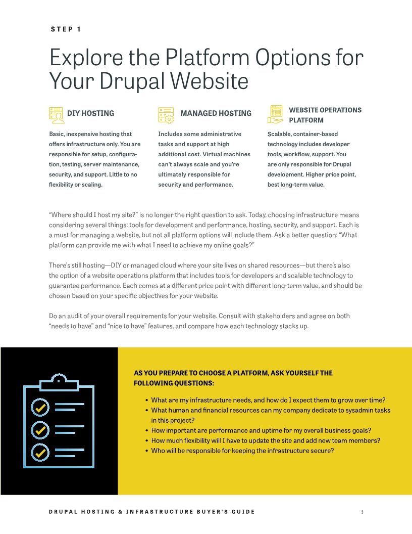 Drupal Hosting & Infrastructure Buyer's Guide