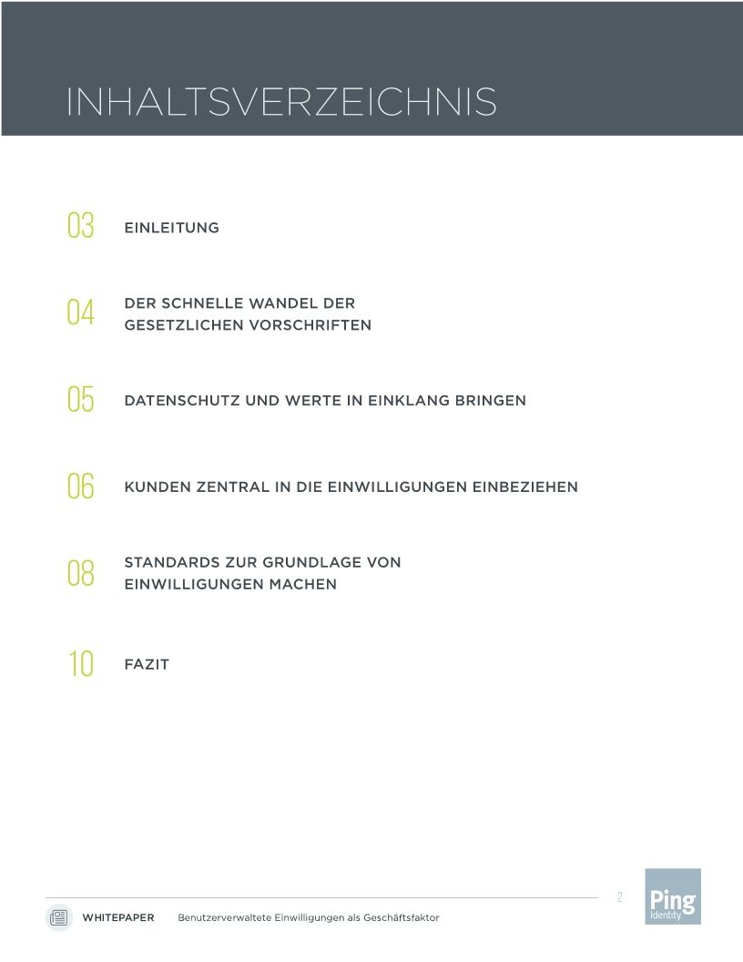 Benutzerverwaltete Einwilligungen als Geschäftsfaktor