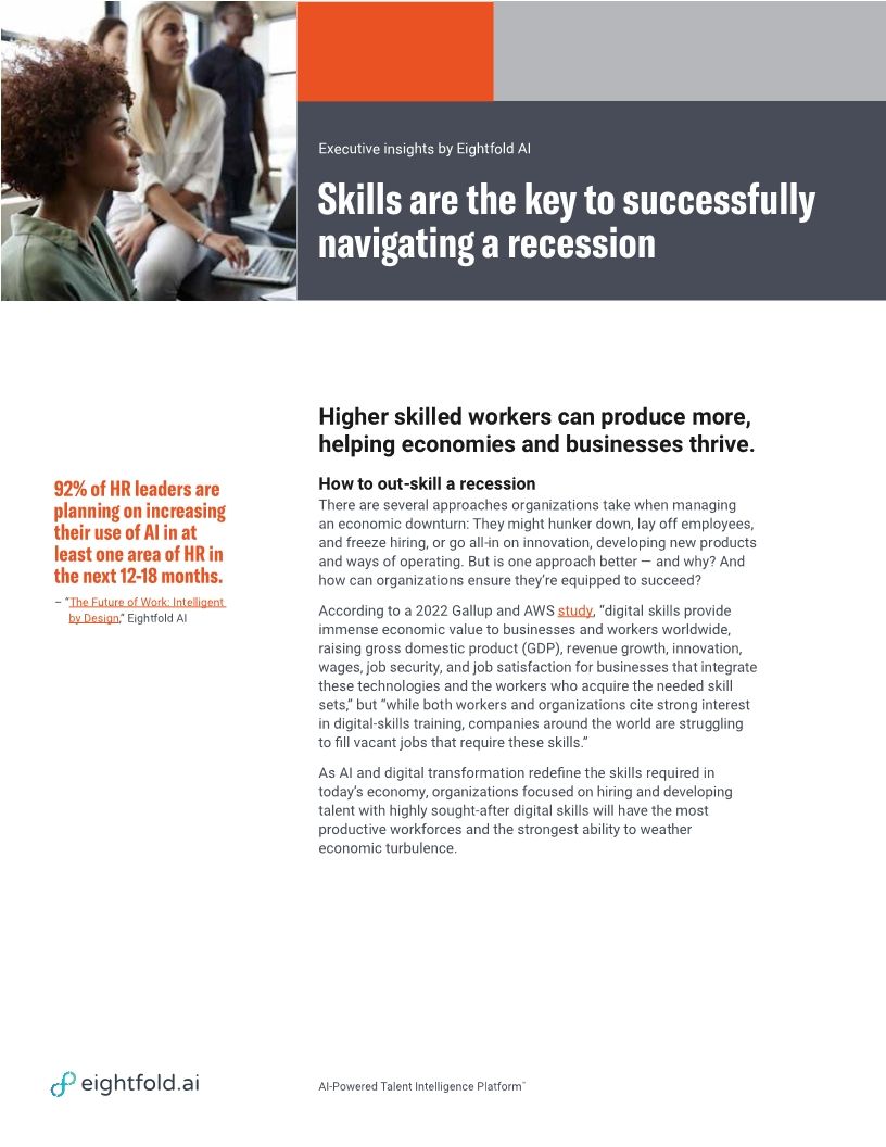 Skills are the key to successfully navigating a recession