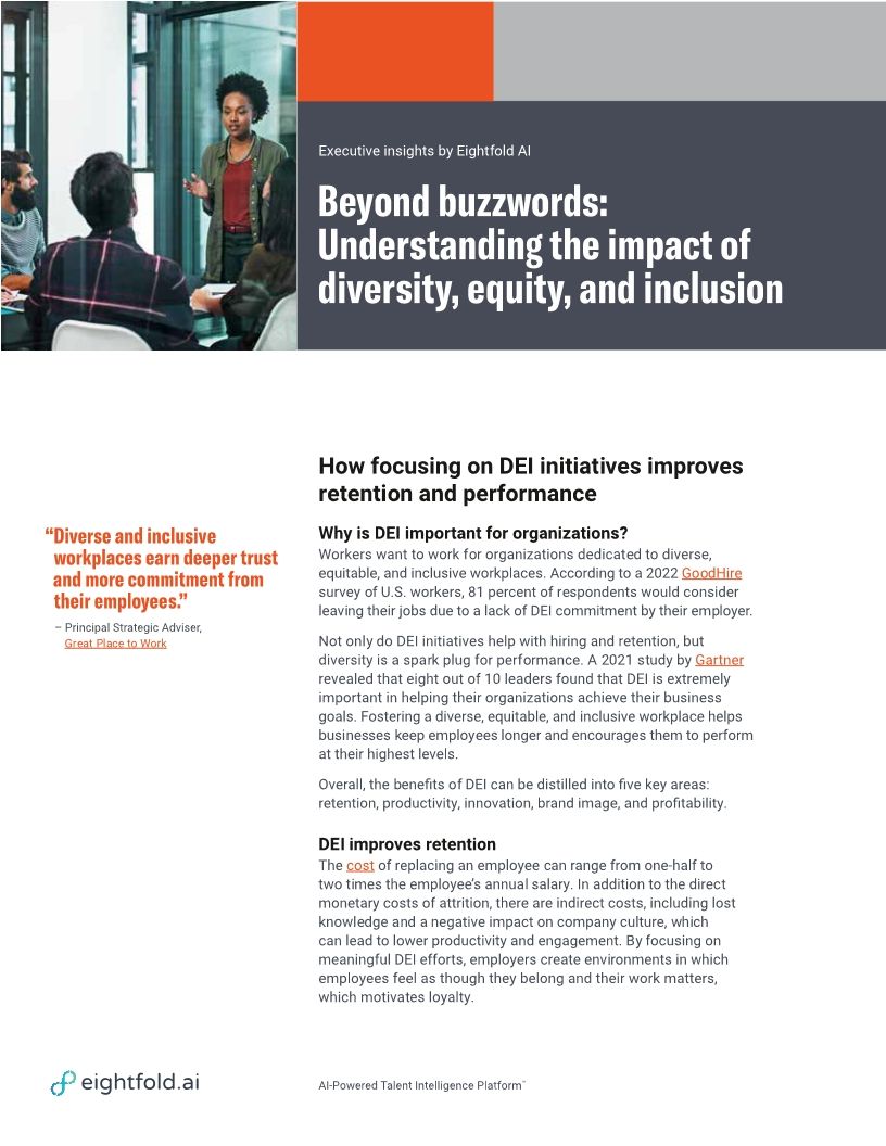 Beyond buzzwords: Understanding the impact of diversity, equity, and inclusion