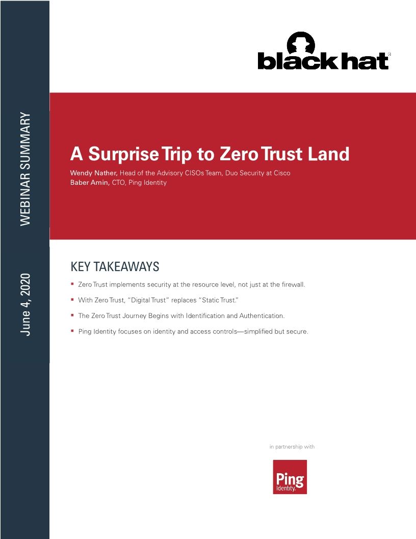 A Surprise Trip to Zero Trust Land