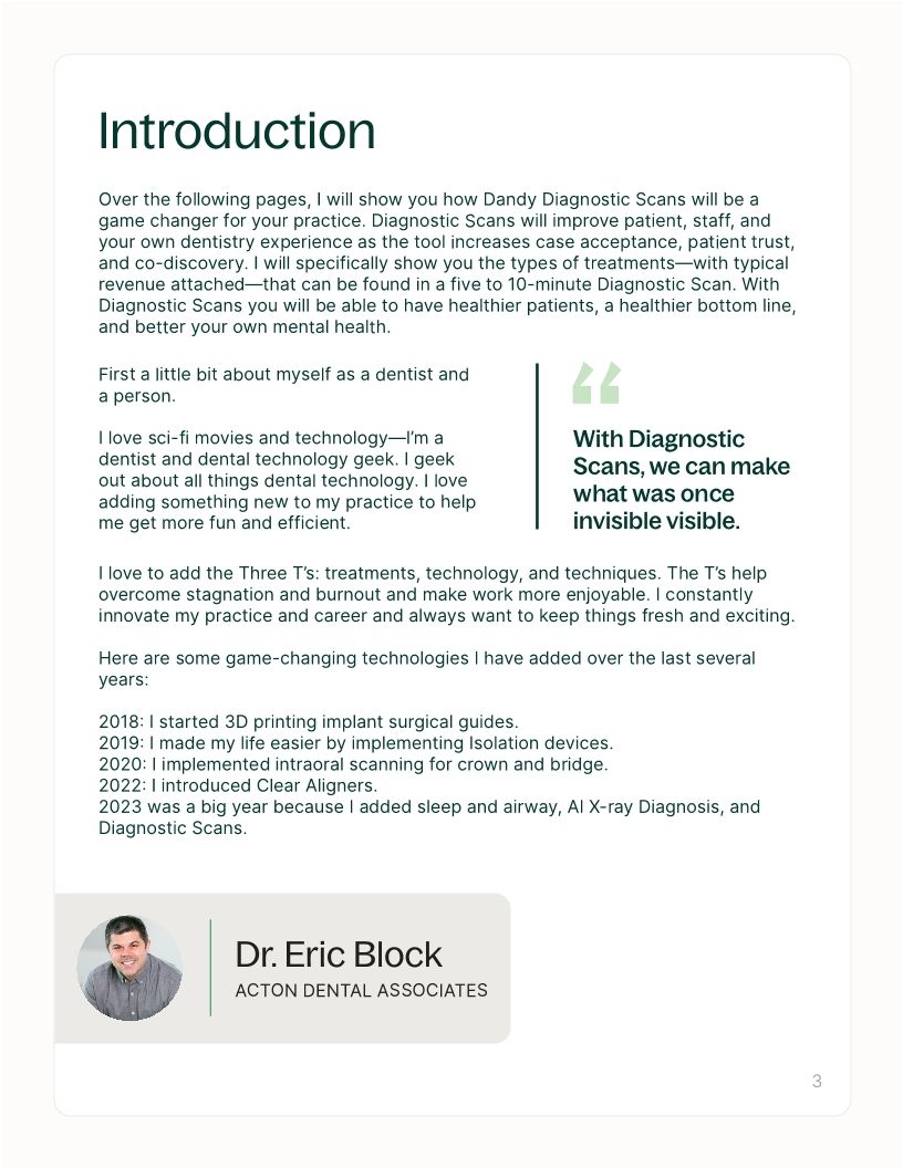 Diagnostic Scans: A gateway for more dental treatments